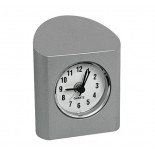 Zegarek z budzikiem metalowy, materiał metal, kolor srebrny 03027-00