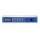Kalkulator z linijką niebieski, materiał tworzywo, kolor niebieski 09031-03