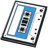 Notatnik z kultową kasetą bialy,Process Blue 10653900