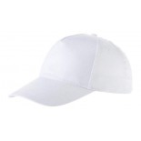 Polyester 5p cap white, kolor bialy