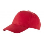 Polyester 5p cap red, kolor czerwony