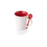 Dolce mug with spoon red, kolor czerwony