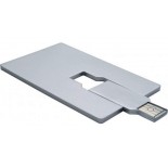 USB w kształcie karty kredytowej, kolor srebrny