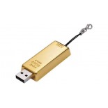 Pamięc USB sztabka złota, kolor zloty