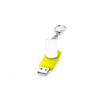 USB twister z domingiem, kolor limonkowa zieleń, srebrny
