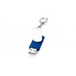USB twister z domingiem, kolor szafir, srebrny