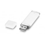 USB stick with cap white 4 GB, kolor bialy