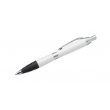 Długopis FULDA w tubie biały, materiał tworzywo, metal, kolor biały 14159-01