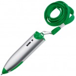 Długopis na sznurku, kolor zielony 1763409