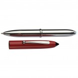Długopis z lampką LED i pałeczką dotykową, kolor czerwony 1775705