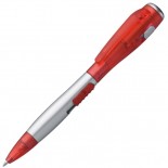 Długopis z lampką LED, kolor czerwony 1845605