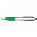 Długopis z końcówką do ekranów dotykowych., kolor zielony 1862309