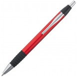 Plastikowy długopis o metalicznym połysku, kolor czerwony 1865205