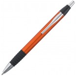 Plastikowy długopis o metalicznym połysku, kolor pomarańczowy 1865210