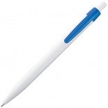 Plastikowy długopis z kolorowym klipem, kolor niebieski 1865604