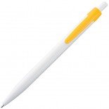 Plastikowy długopis z kolorowym klipem, kolor żółty 1865608
