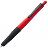 Długopis wykonany z tworzywa sztucznego z funkcją rysika do ekranów dotykowych, kolor czerwony 1888205