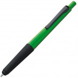 Długopis wykonany z tworzywa sztucznego z funkcją rysika do ekranów dotykowych, kolor zielony 1888209