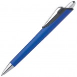 Długopis wykonany z plastiku z metalowym uchwytem, kolor niebieski 1888304