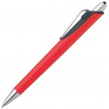 Długopis wykonany z plastiku z metalowym uchwytem, kolor czerwony 1888305