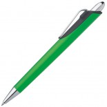 Długopis wykonany z plastiku z metalowym uchwytem, kolor zielony 1888309