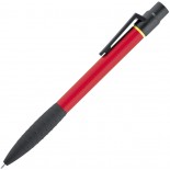 Długopis plastikowy z żółtym zakreślaczem, kolor czerwony 1895305