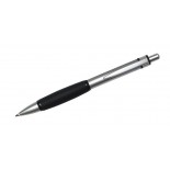 Długopis FLESH czarny, materiał metal, guma, kolor czarny 19028-02