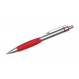 Długopis FLESH czerwony, materiał metal, guma, kolor czerwony 19028-04