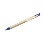 Długopis KNOCK DOWN niebieski, materiał karton, drewno, tworzywo, kolor niebieski 19216-03