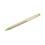 Długopis KNOCK DOWN zielony jasny, materiał karton, drewno, tworzywo, kolor zielony jasny 19216-13