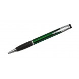 Długopis ALFA zielony, materiał metal, guma, kolor zielony 19479-05