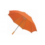 30'' parasol Golf z drewniana raczka,bialy, kolor pomaranczowy