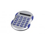 Owalny kalkulator niebieskio-srebrny, kolor granatowy