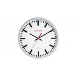 Dworcowy zegar scienny, kolor srebrny