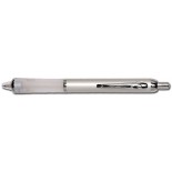 Długopis LUNA świecący srebrny, materiał metal, guma, kolor srebrny 20012-00