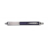 Długopis LUNA świecący granat, materiał metal, guma, kolor granatowy 20012-06