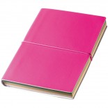 Notes z kolorowymi kartkami i gumką, kolor różowy 2821111