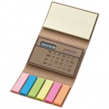 Zestaw składający się z karteczek samoprzylepnych i kalkulatora, kolor brązowy 2886701