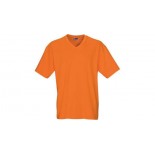 Heavy T-shirt V-neck Super Club, kolor pomaranczowy, rozmiar S