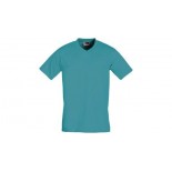 Heavy T-shirt V-neck Super Club, kolor turkusowy, rozmiar S