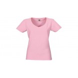 T-shirt Heavy Super Club damski V-neck, kolor rózowy, rozmiar S