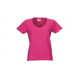 T-shirt Heavy Super Club damski V-neck, kolor wisniowy, rozmiar S