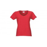 T-shirt Heavy Super Club damski V-neck, kolor czerwony, rozmiar S