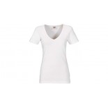 T-shirt Mokau damski V-neck, kolor bialy, rozmiar L