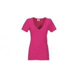 T-shirt Mokau damski V-neck, kolor wisniowy, rozmiar L