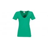 T-shirt Mokau damski V-neck, kolor jasny zielony, rozmiar S