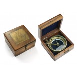 Kompas z lupą w pudełku, materiał drewno sheesham, mosiądz, kolor brązowy 31055