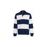 Bluza rugby Zerega, kolor bialy, granatowy, rozmiar M
