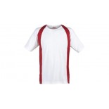 T-shirt Cool Fit, kolor bialy, czerwony, rozmiar M