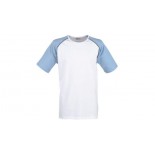 T-shirt Raglan, kolor bialy, jasnoniebieski, granatowy, rozmiar L